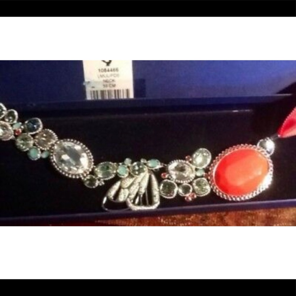 Swarovski Ribbon.Statement Butterfly Necklace - Picture 4 of 5